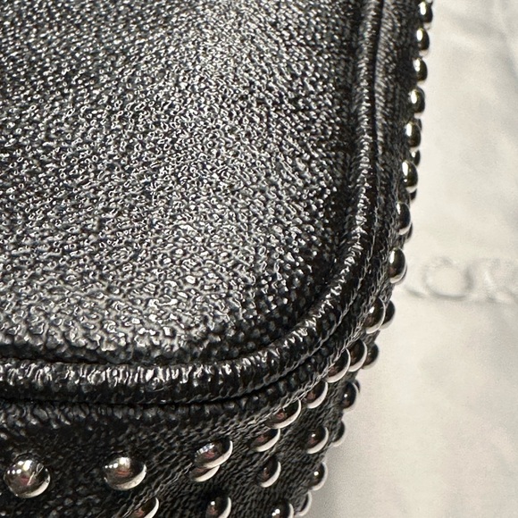 Michael Kors Black Studded Tote Silver Tone Hardware EUC comes w/ MK Dust Bag - Picture 9 of 16